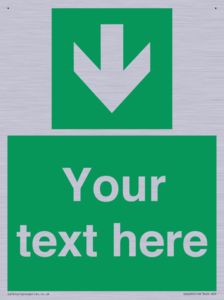 Safe condition Custom arrow down sign